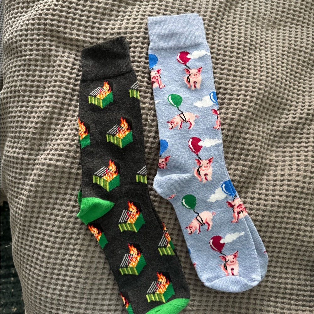 Colorful Patterned Men's Socks Set